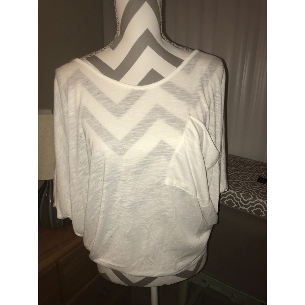 Slouchy lightweight white shirt